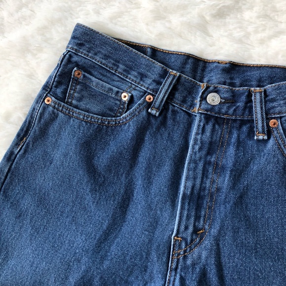 LEVIS • 505 Straight Fit Jeans W33 L30 Dark Stonewash - Picture 5 of 15